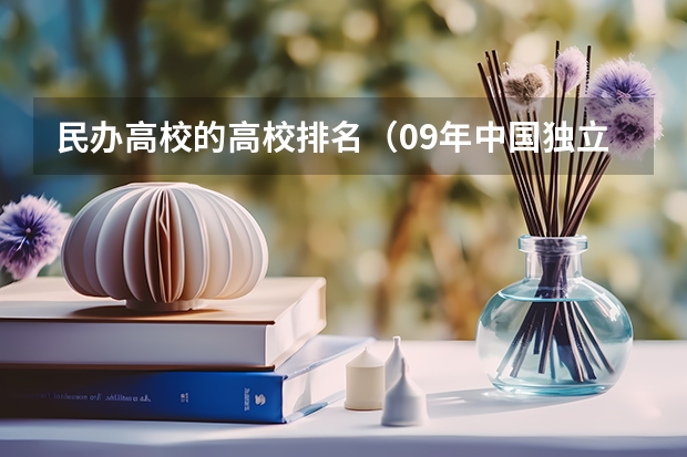 民办高校的高校排名(09年中国独立学院(三批本科)学校排名 急!!!)