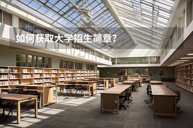 如何获取大学招生简章?