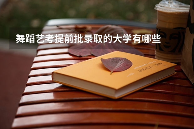 舞蹈艺考提前批录取的大学有哪些