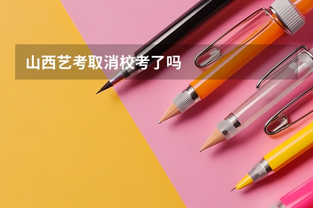 山西艺考取消校考了吗