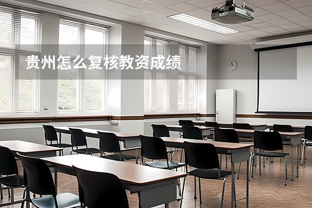 贵州怎么复核教资成绩