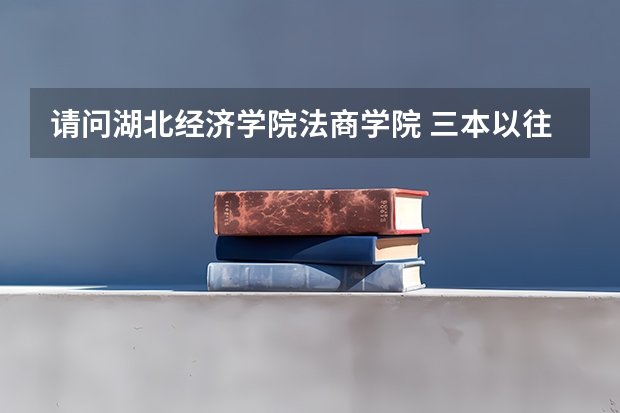 请问湖北经济学院法商学院 三本以往的学费是多少?