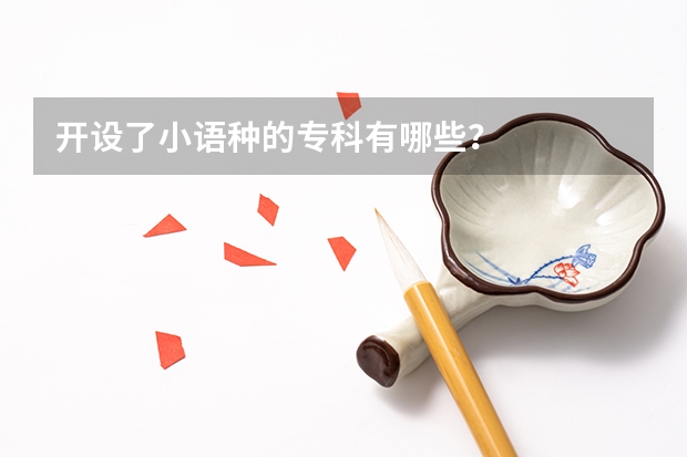 开设了小语种的专科有哪些?