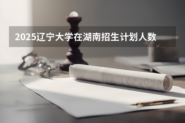 2025辽宁大学在湖南招生计划人数