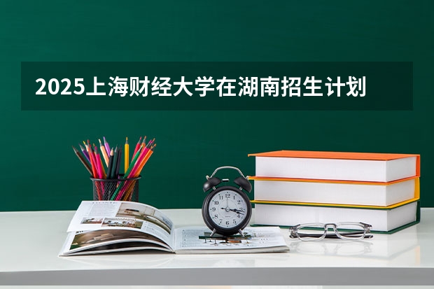 2025上海财经大学在湖南招生计划人数