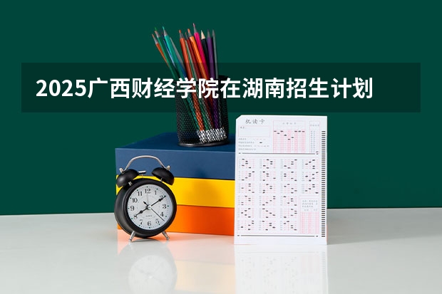 2025广西财经学院在湖南招生计划人数
