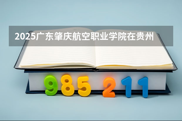2025广东肇庆航空职业学院在贵州招生计划人数