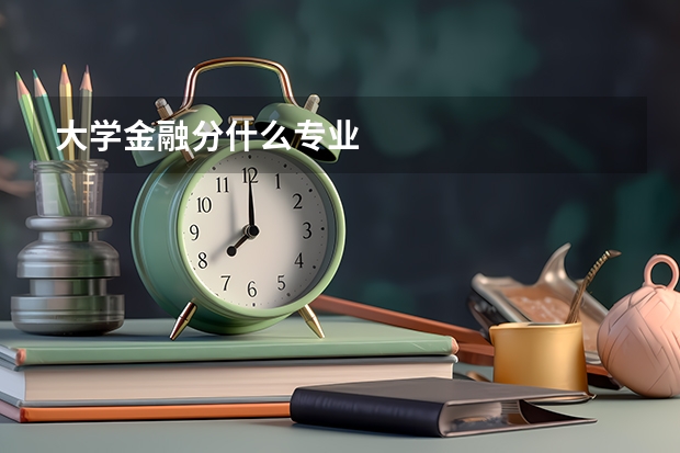 大学金融分什么专业